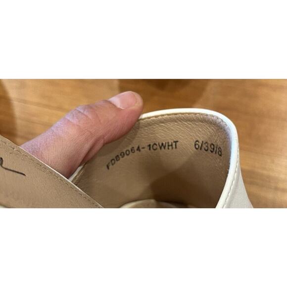 NEW Nasty Gal Open Toe Mules High Heels Sze 8/39 Women’s White Slip On - Picture 7 of 8